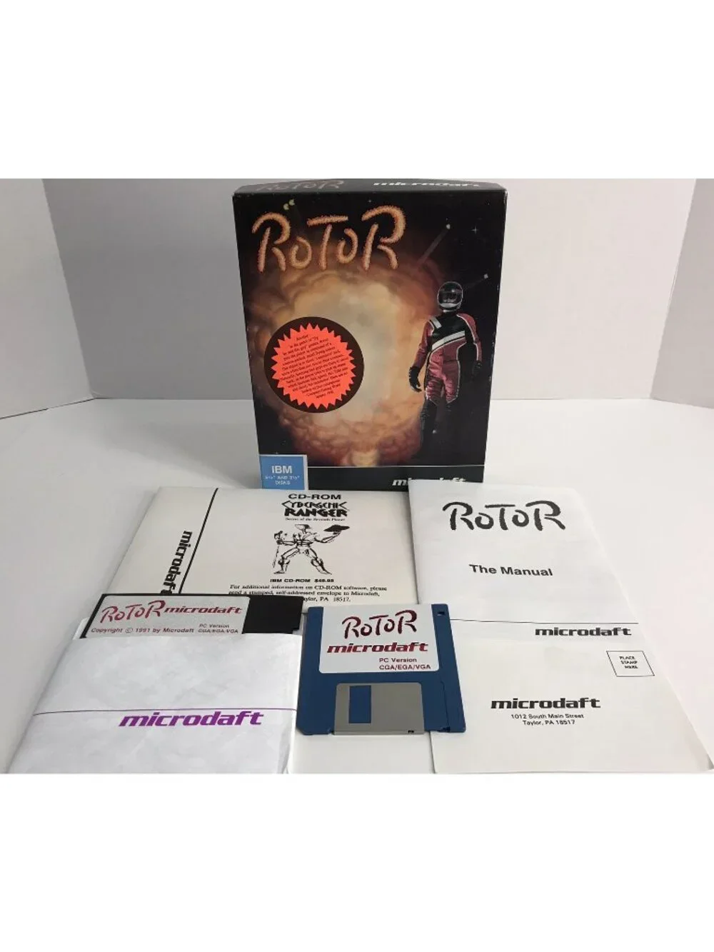 Vintage 1991 Rotor Shooter Game for PC by Microdaft 3.5